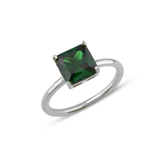 Square Cut Solitaire Ring