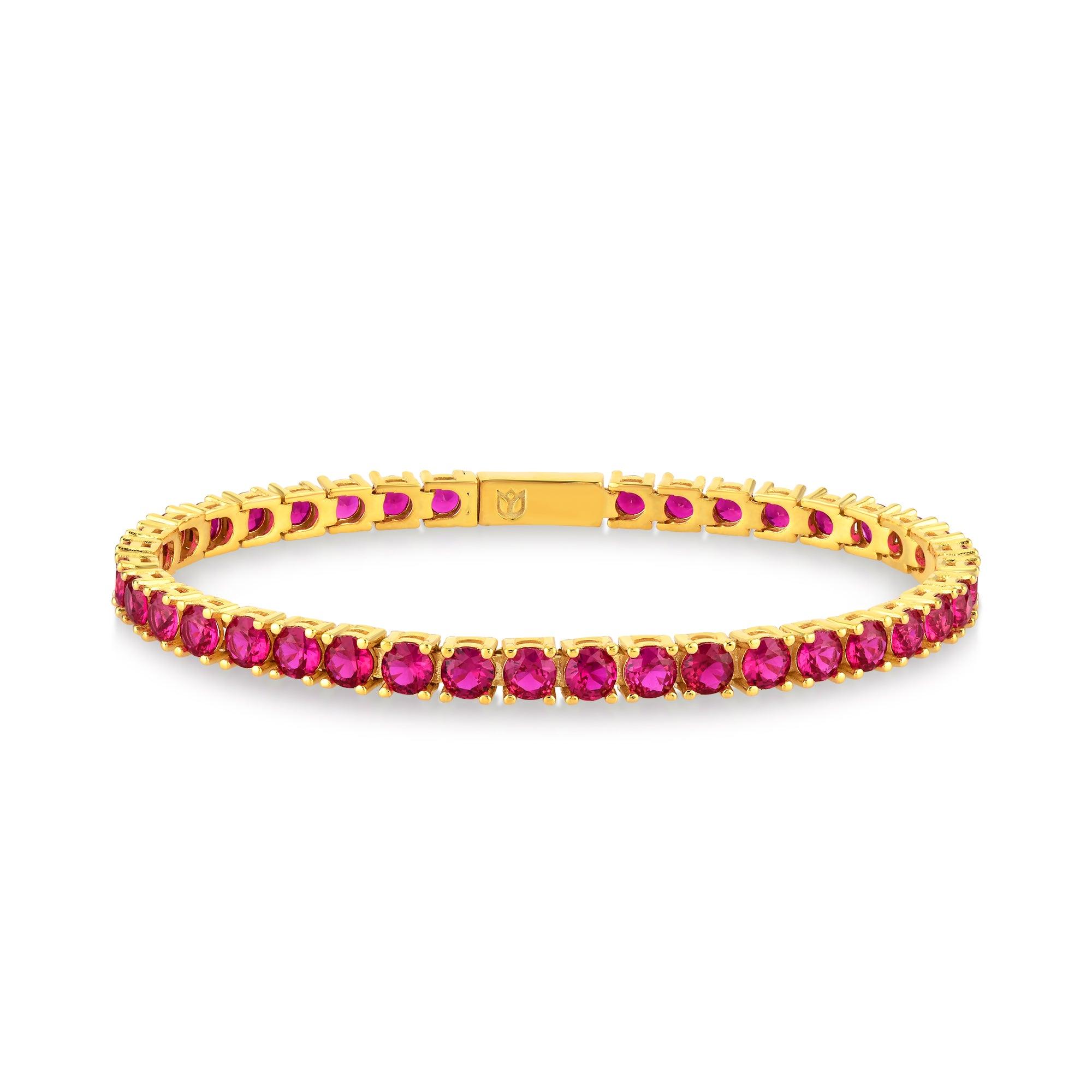 Ruby Color Tennis Bracelet - Karosh