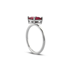 Square Cut Solitaire Ring