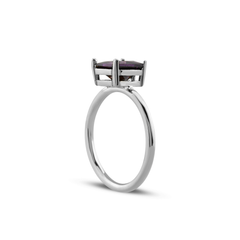 Square Cut Solitaire Ring