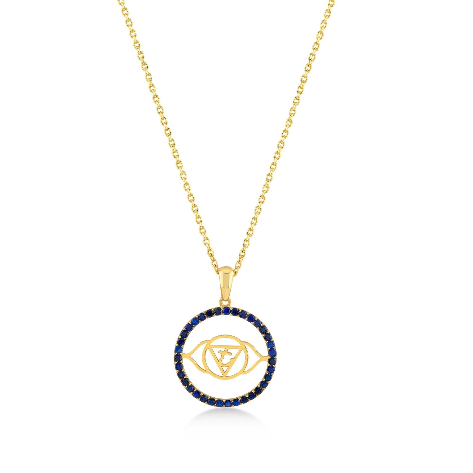 Third Eye Chakra Necklace - Indigo Frame - Karosh