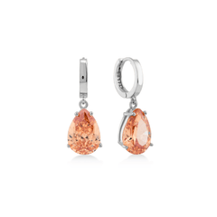 Karosh Orange Drop Cut Gem Dangle Earrings - Karosh