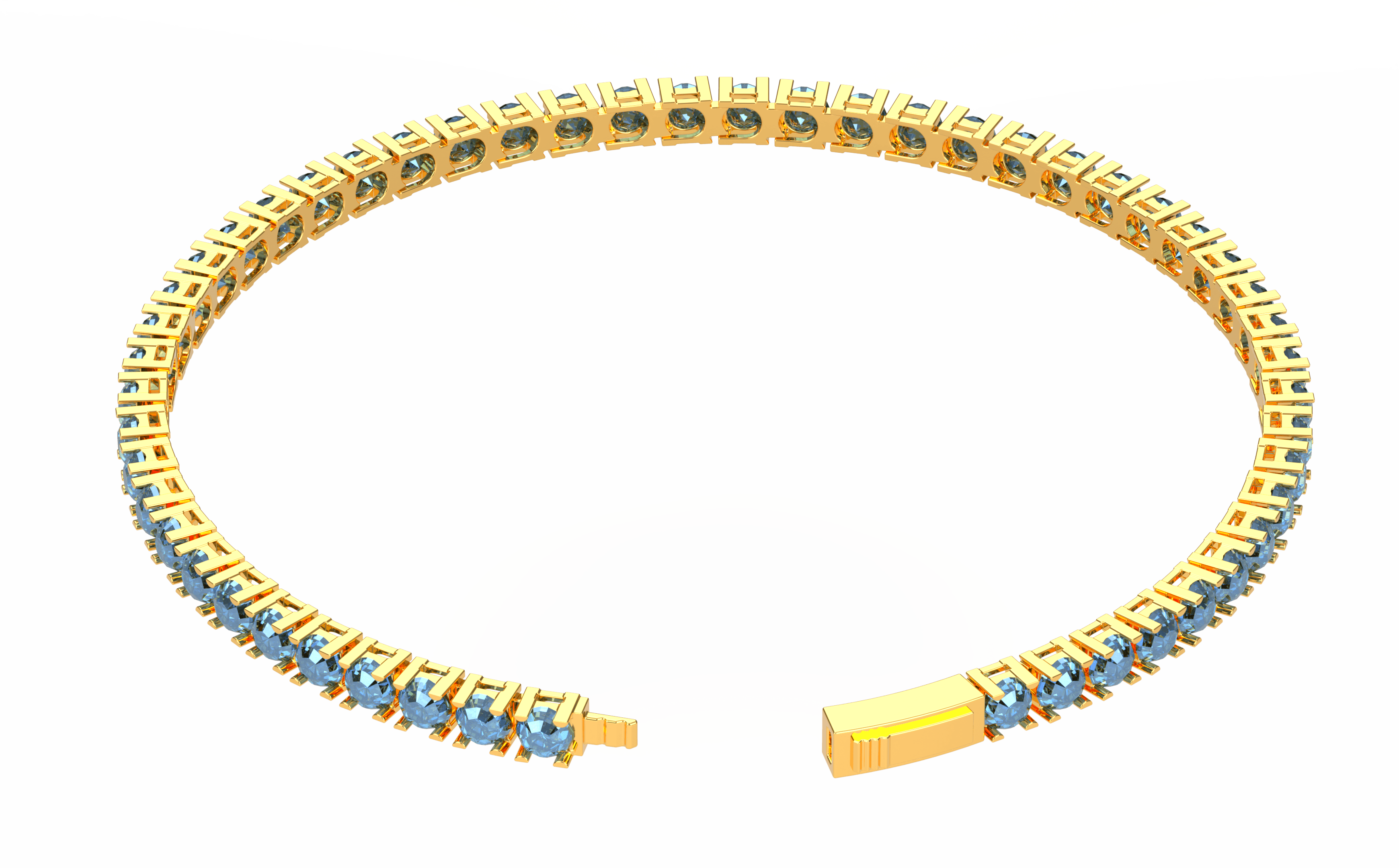 Karosh Akuamarin Taşlı Su Yolu Bileklik - Karosh