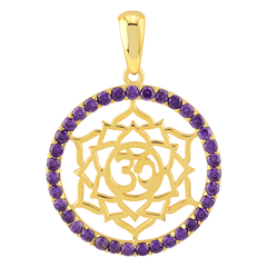 Crown Chakra Pendant - Purple Frame - Karosh