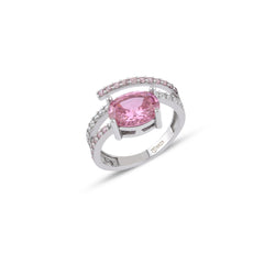 Pink Zirconia Taşlı Harmonic Twist Yüzük