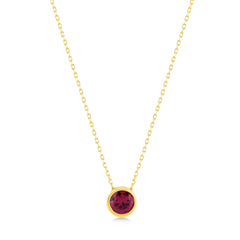 Ruby Color Moon Necklace - Karosh