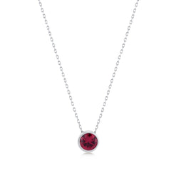 Ruby Color Moon Necklace - Karosh