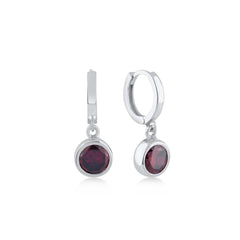 Garnet Moon Dangle Earrings - Karosh