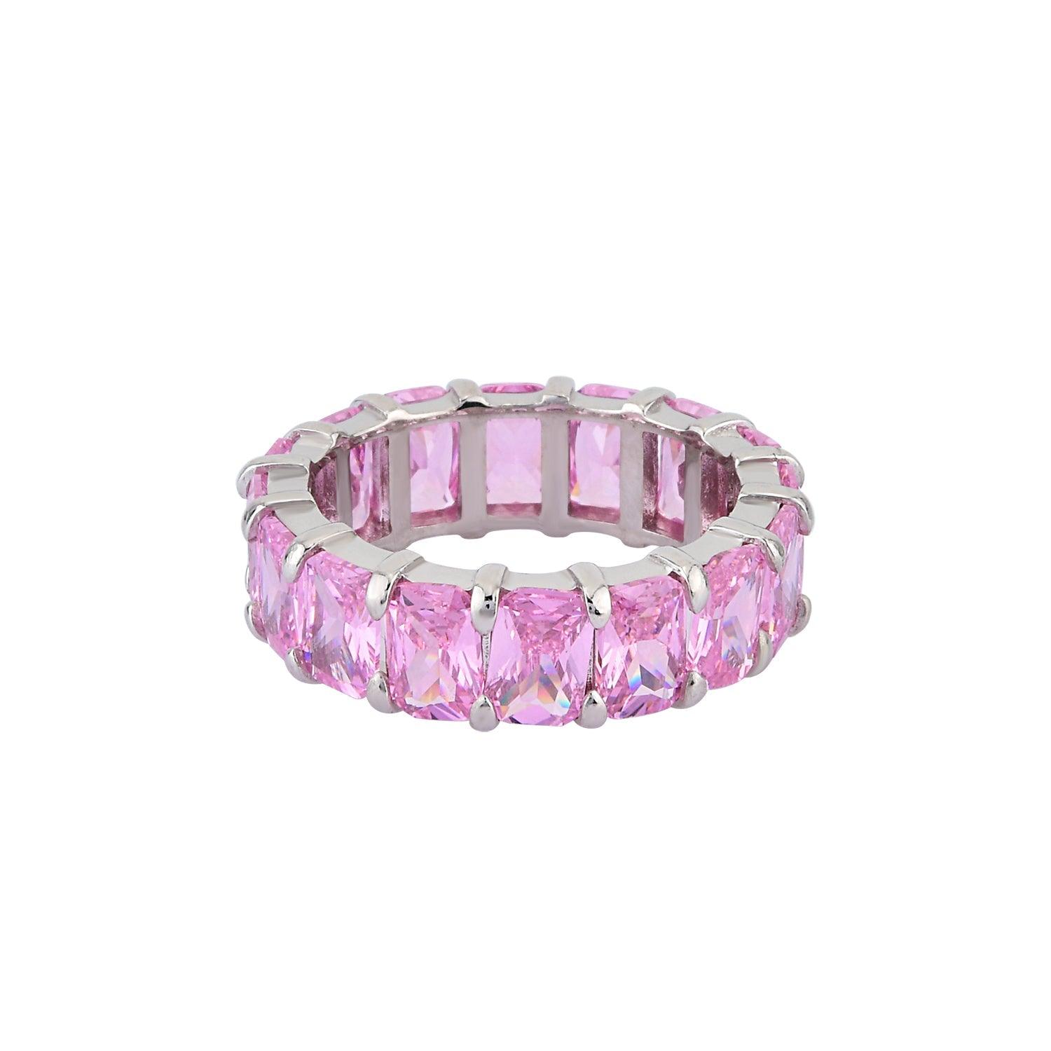 Pembe Baget Taşlı Tamtur Yüzük - Karosh