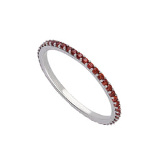 Red Gem  Eternity Band Joint Ring - Karosh