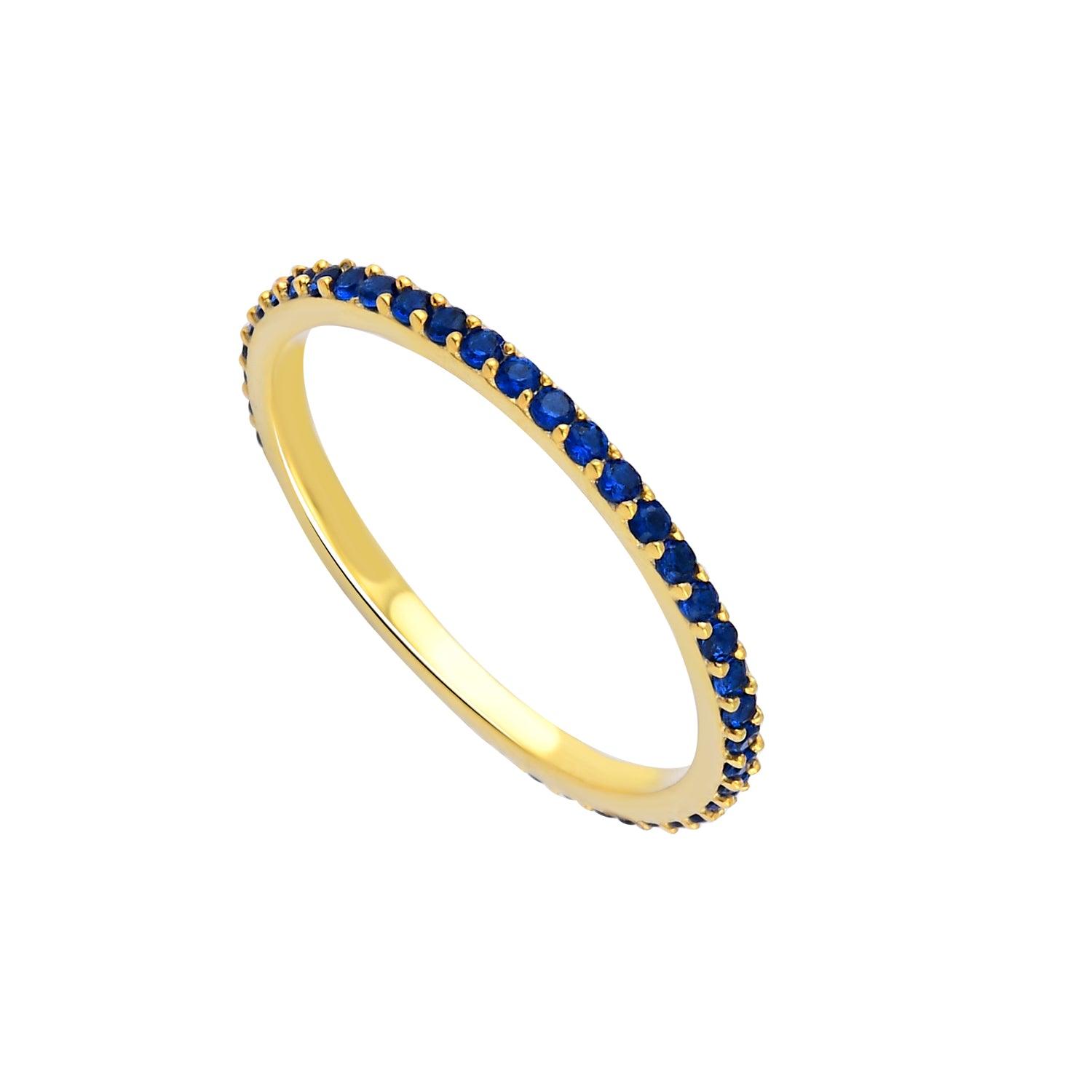 Indigo Gem Eternity Band Joint Ring - Karosh