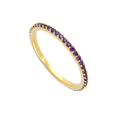 Purple Gem Eternity Band Joint Ring - Karosh