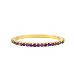 Purple Gem Eternity Band Joint Ring - Karosh