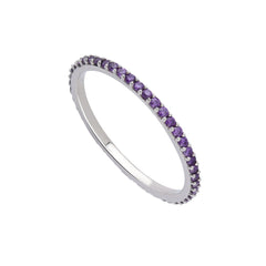 Purple Gem Eternity Band Joint Ring - Karosh