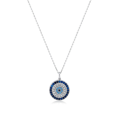 Evil Eye Kolye - Mavi Taşlı - Karosh