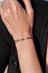 Karosh Infinity String Bracelet with Sapphire Color Gem - Karosh