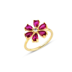 Drop Daisy Ring