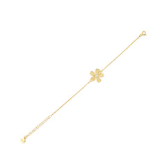 Daisy Bracelet with Yellow Zirconia Stone