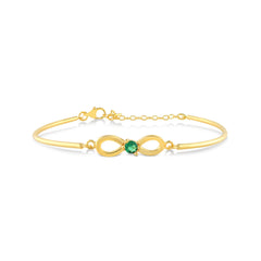 Emerald Color Infinity Bracelet - Karosh