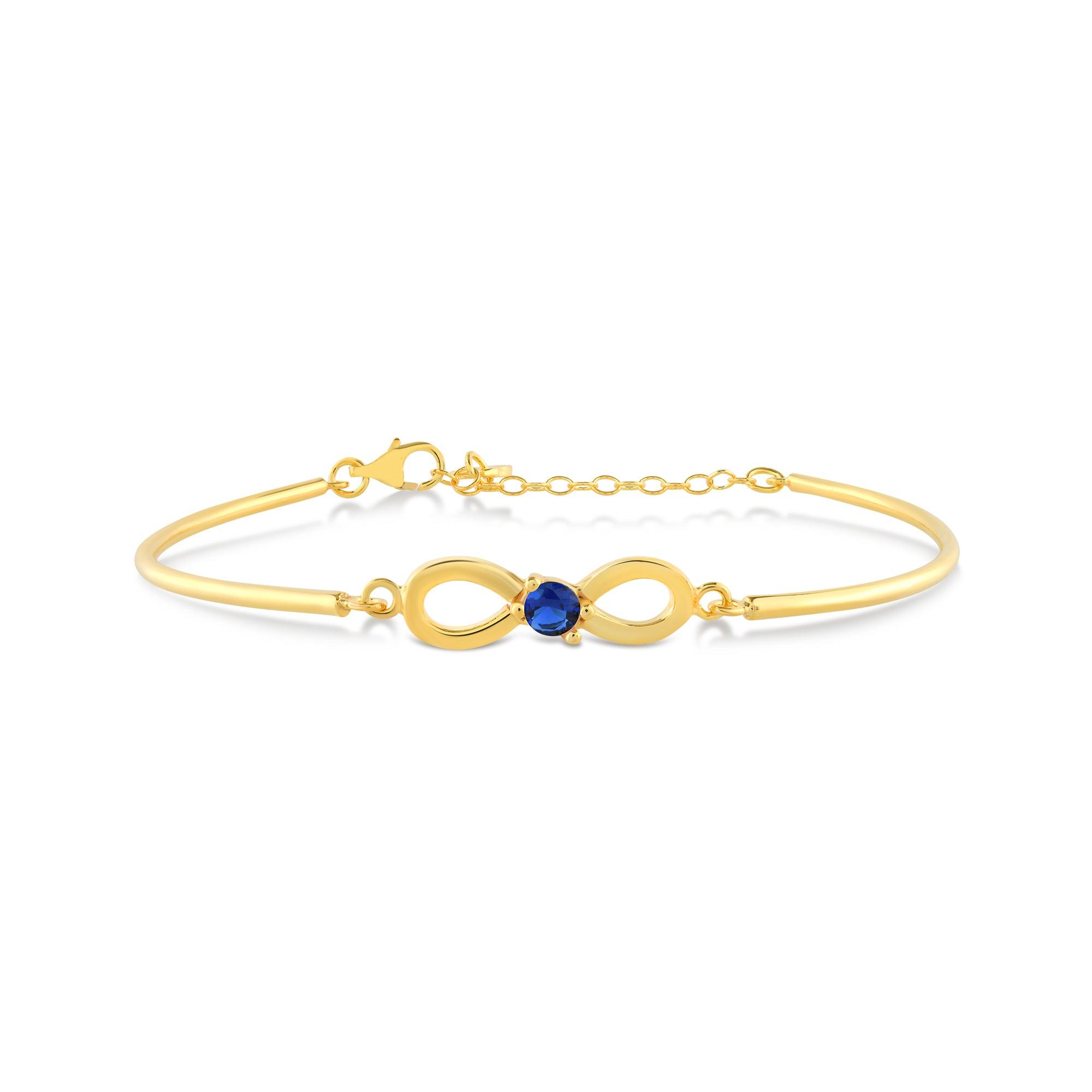 Sapphire Color Infinity Bracelet - Karosh