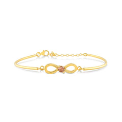 Infinity Bracelet with Orange Topaz Gem - Karosh