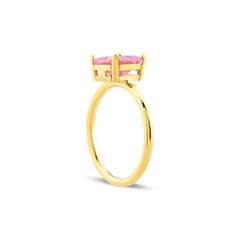 Square Cut Solitaire Ring