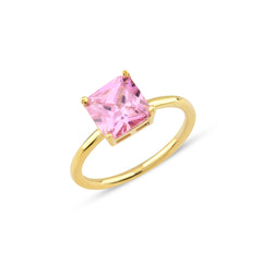 Square Cut Solitaire Ring