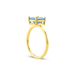 Square Cut Solitaire Ring