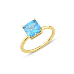 Square Cut Solitaire Ring