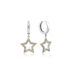 Karosh Yellow Gem  Star Dangle Earrings - Karosh