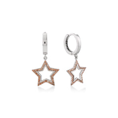 Karosh Orange Gem Star Dangle Earrings - Karosh