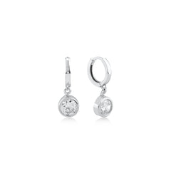 Karosh Moon Dangle Earrings with Cubic Zirconia - Karosh