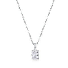 Karosh Cubic Zirconia Baguette Cut Gem Necklace - Karosh