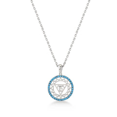 Throat Chakra Necklace - Aquamarine Frame - Karosh