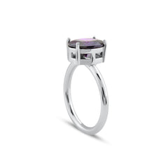 Karosh Purple Gem Oval Cut Solitaire Ring - Karosh