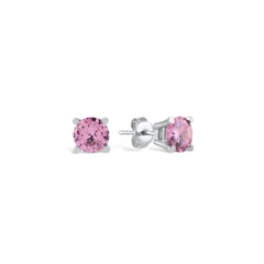 Pink Solitaire Stud Earring- Karosh