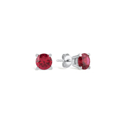 Ruby Solitaire Stud Earring - Karosh