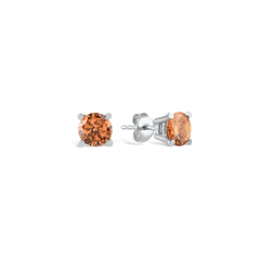 Orange Solitaire Stud Earring - Karosh