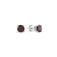 Red Solitaire Stud Earring - Karosh