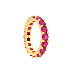 Ruby Round Gem Eternity Band Ring - Karosh