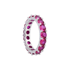 Ruby Round Gem Eternity Band Ring - Karosh